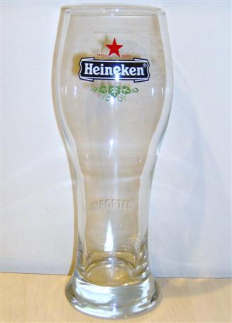 beer glass from the Heineken brewery in Netherlands with the inscription 'Heineken'