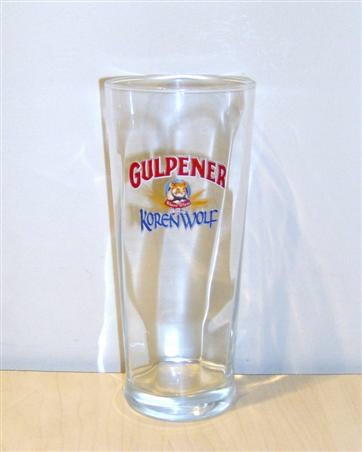 beer glass from the Gulpener brewery in Netherlands with the inscription 'Gulpener Koren Wolf'