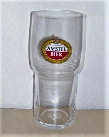 beer glass from the Amstel brewery in Netherlands with the inscription 'Amstel Bier'