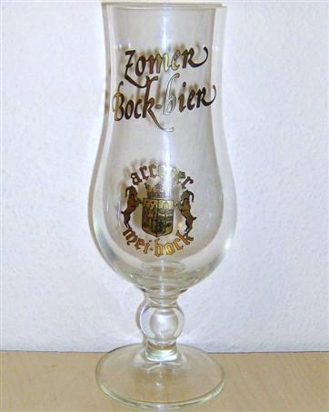 beer glass from the Haerlemsch Lente / Zomer-Bock brewery in Netherlands with the inscription 'Zomer Bock Bier Arcner Mei Bock'