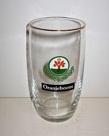 beer glass from the Oranjeboom brewery in Netherlands with the inscription 'Oranjeboom'