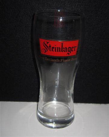 beer glass from the Lion brewery in New Zealand with the inscription 'Steinlager. New Zealand 's Finest Beer'