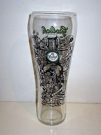 beer glass from the Grolsch brewery in Netherlands with the inscription 'Grolsch Premium Lager Since 1615'