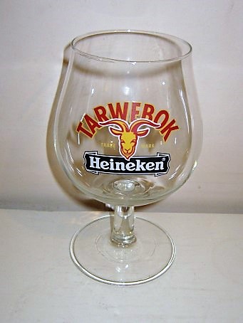 beer glass from the Heineken brewery in Netherlands with the inscription 'Trawerok Trade Mark Heineken'