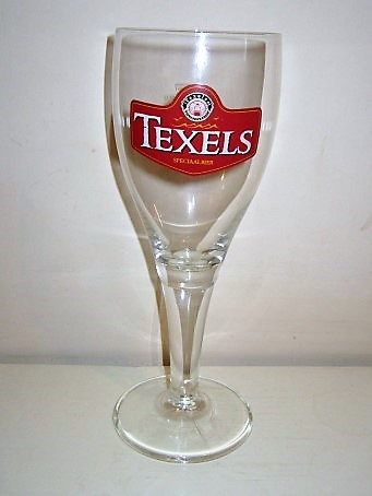 beer glass from the Texels brewery in Netherlands with the inscription 'Texels Speciaal Bier'