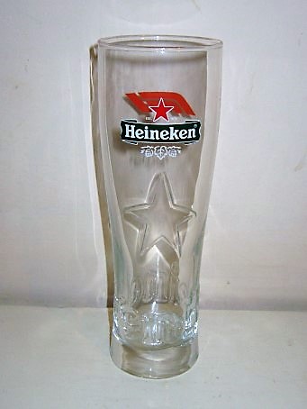beer glass from the Heineken brewery in Netherlands with the inscription 'Heineken'