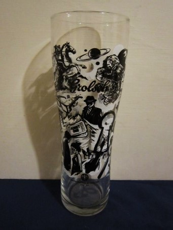 beer glass from the Grolsch brewery in Netherlands with the inscription 'Grolsch Unconventional By Tradition Since 1615'