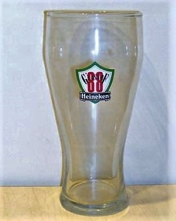 beer glass from the Heineken brewery in Netherlands with the inscription 'Glass Of 88 Heineken'