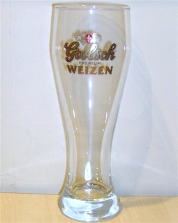 beer glass from the Grolsch brewery in Netherlands with the inscription 'Grolsch Premium Weizen'