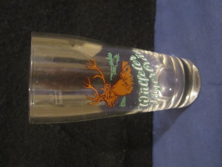 beer glass from the Wlfel brewery in Germany with the inscription 'Wulfeler Jagerbrau'