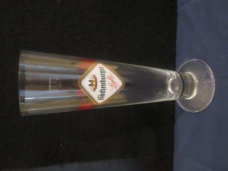 beer glass from the Westerwald brewery in Germany with the inscription 'Hachenburger'