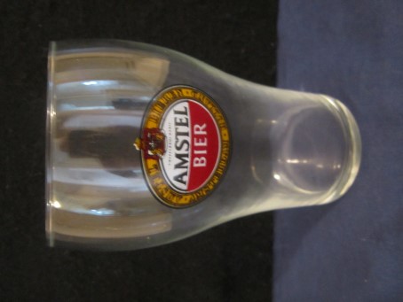beer glass from the Amstel brewery in Netherlands with the inscription 'Amstel Bier, Amstel Bieren Amsterdam Holland'