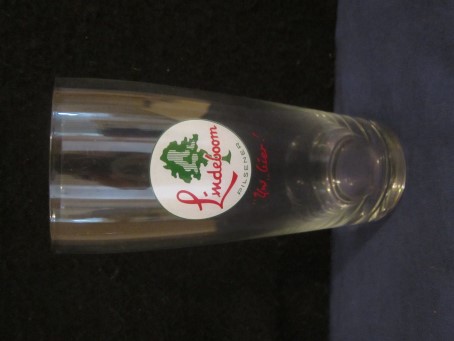 beer glass from the Lindeboom brewery in Netherlands with the inscription 'Lindeboom Pilsner'